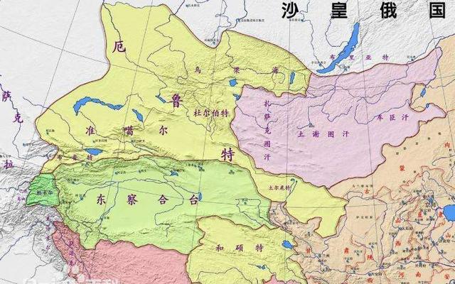 准噶尔汗国早期地图