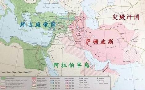 阿瓦尔人的历史：中亚和西亚地图