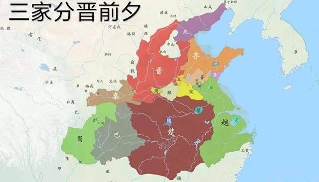 春秋末期地图（三家分晋前夕）