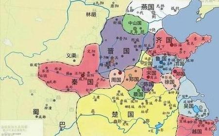 春秋中期的局势地图