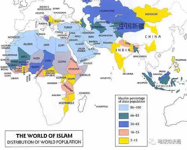 伊斯兰教的分布及比例