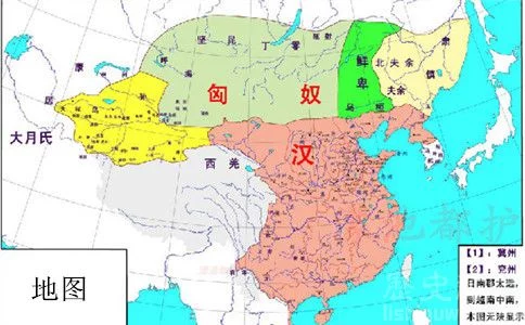 西汉时匈奴疆域图