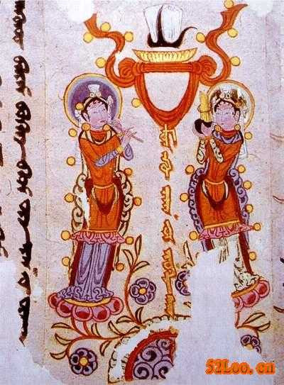新疆回鹘高昌古城摩尼教壁画