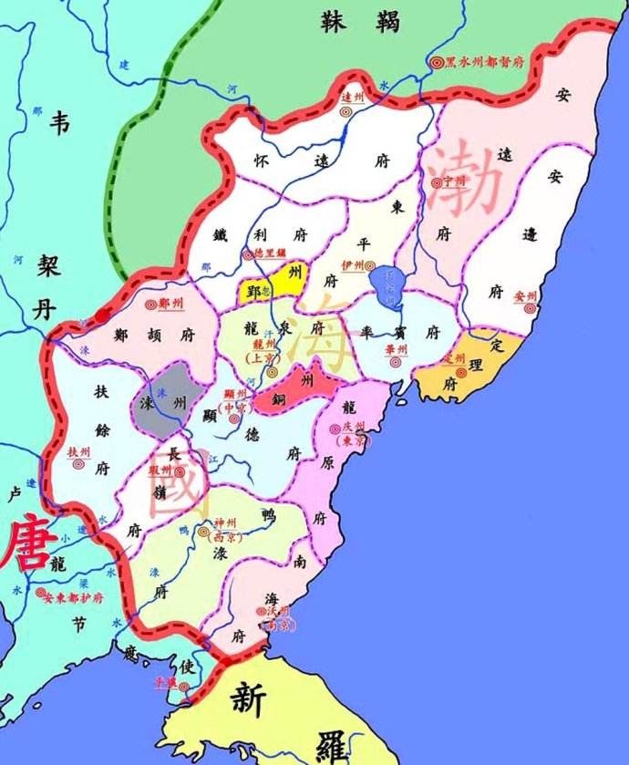 渤海国历史-渤海国疆域地图