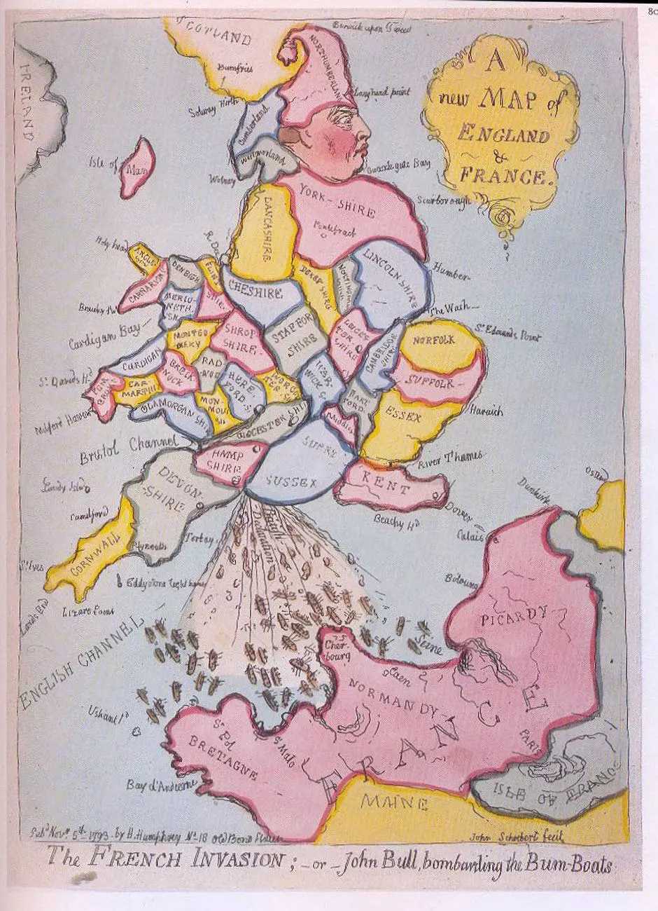 必看！英国人侮辱法国人的地图，很好玩！